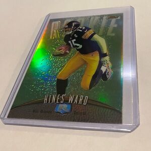 Hines Ward RC Rookie  Rare Refractor 1998 Topps Finest Football Card #148